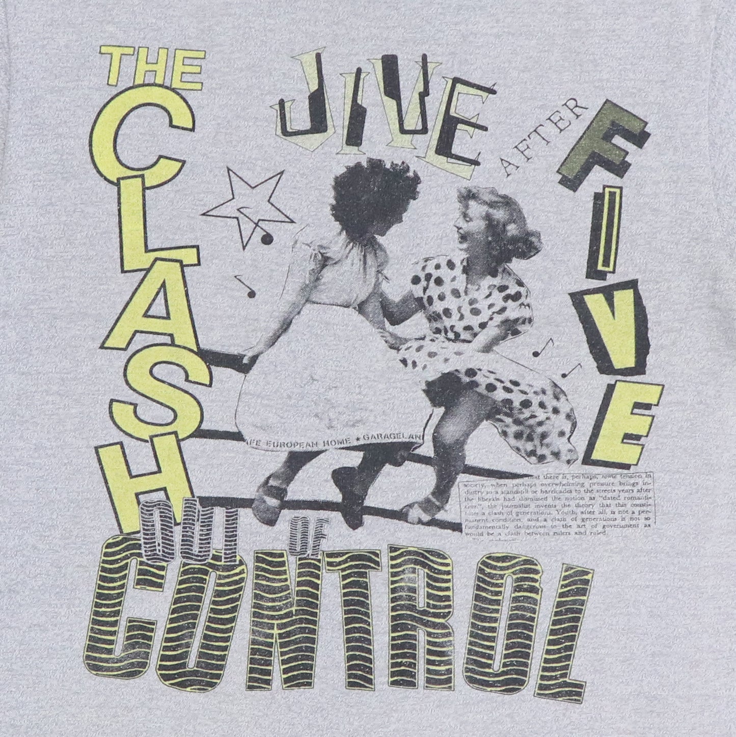 1984 The Clash Out Of Control Tour Shirt