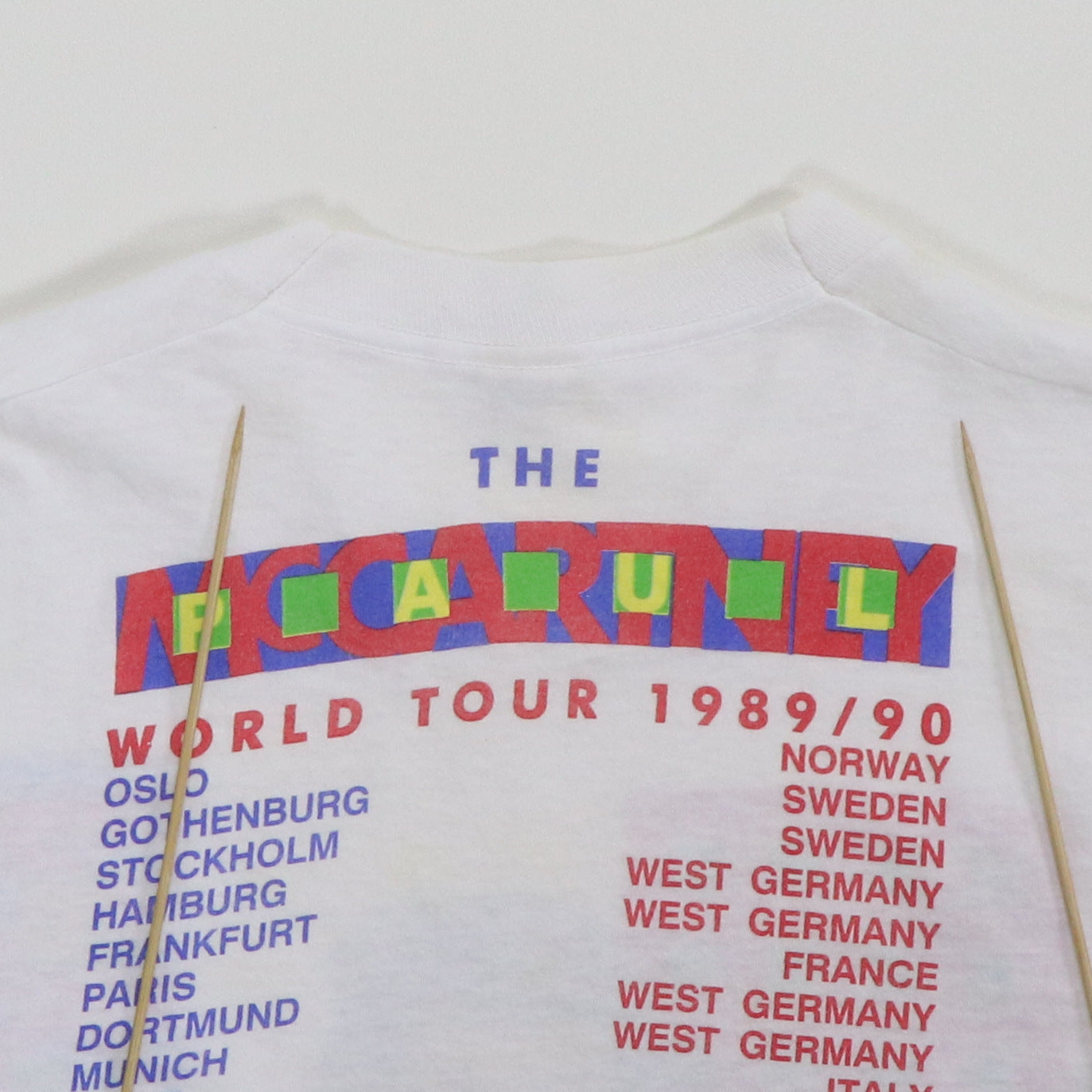 1989 Paul McCartney World Tour Shirt