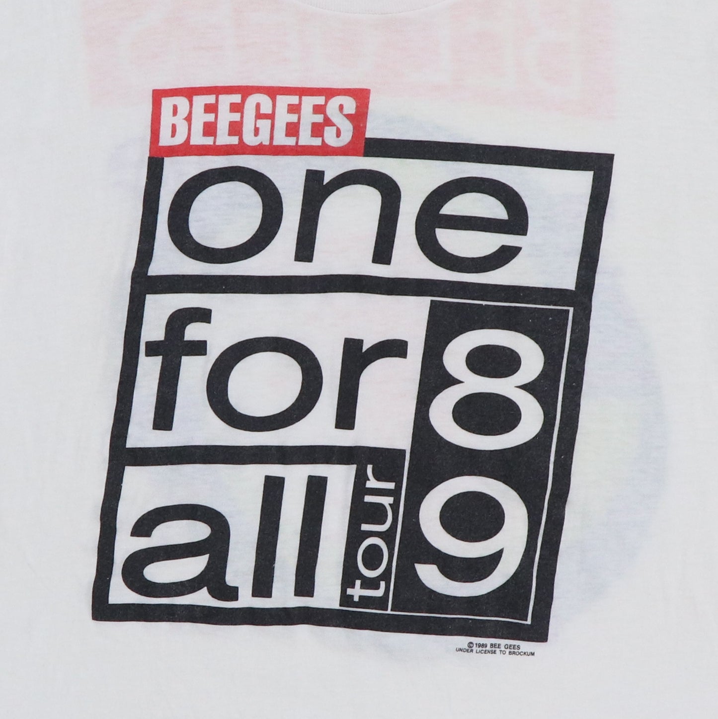 1989 Beegees One For All Tour Shirt