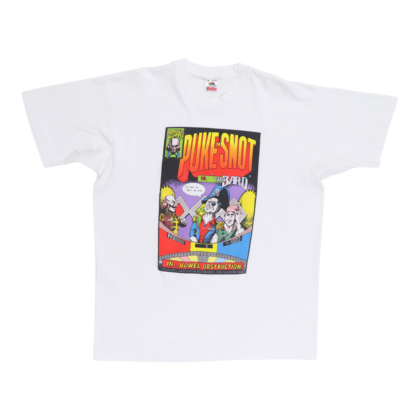 1990s Puke N Snot Vowel Obsturction Comic Shirt