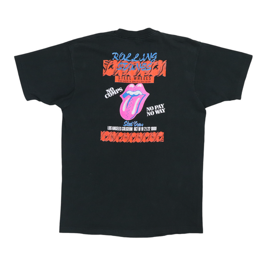 1989 Rolling Stones Steel Wheels Crew Tour Shirt