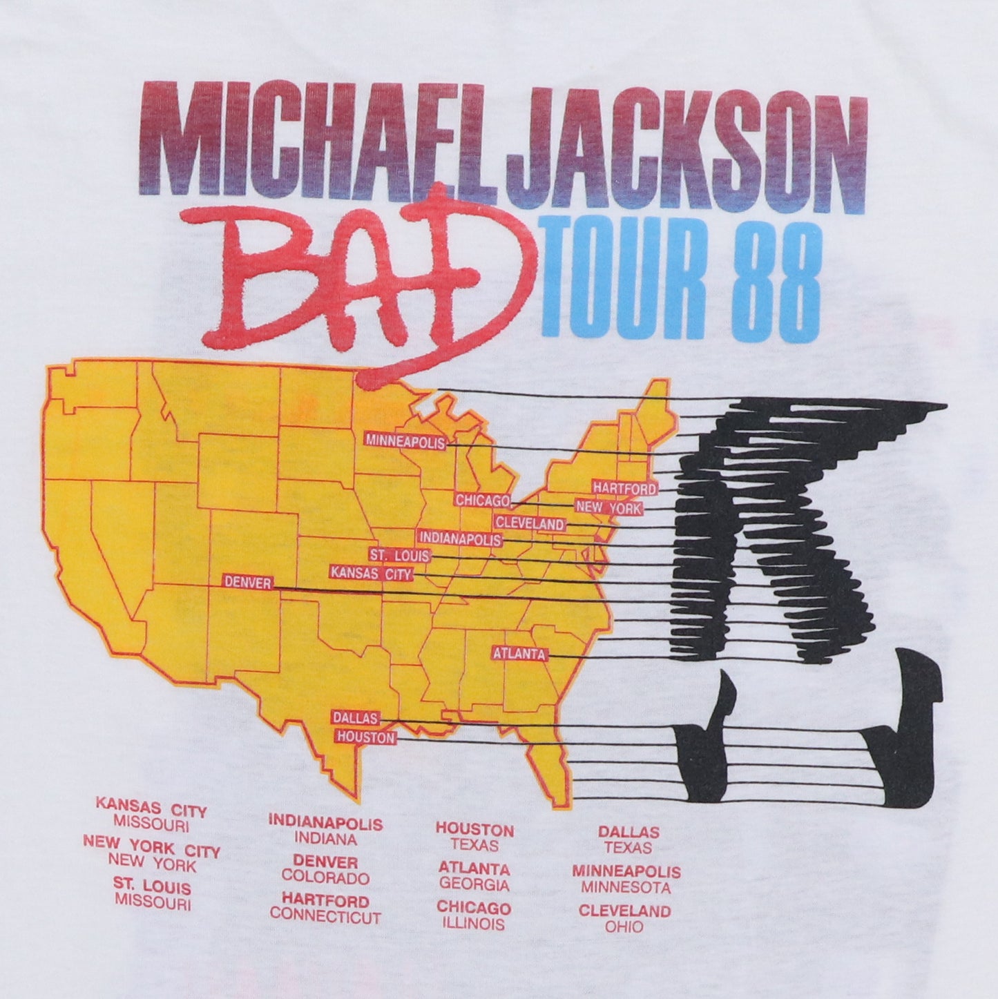 1988 Michael Jackson Bad Tour Shirt