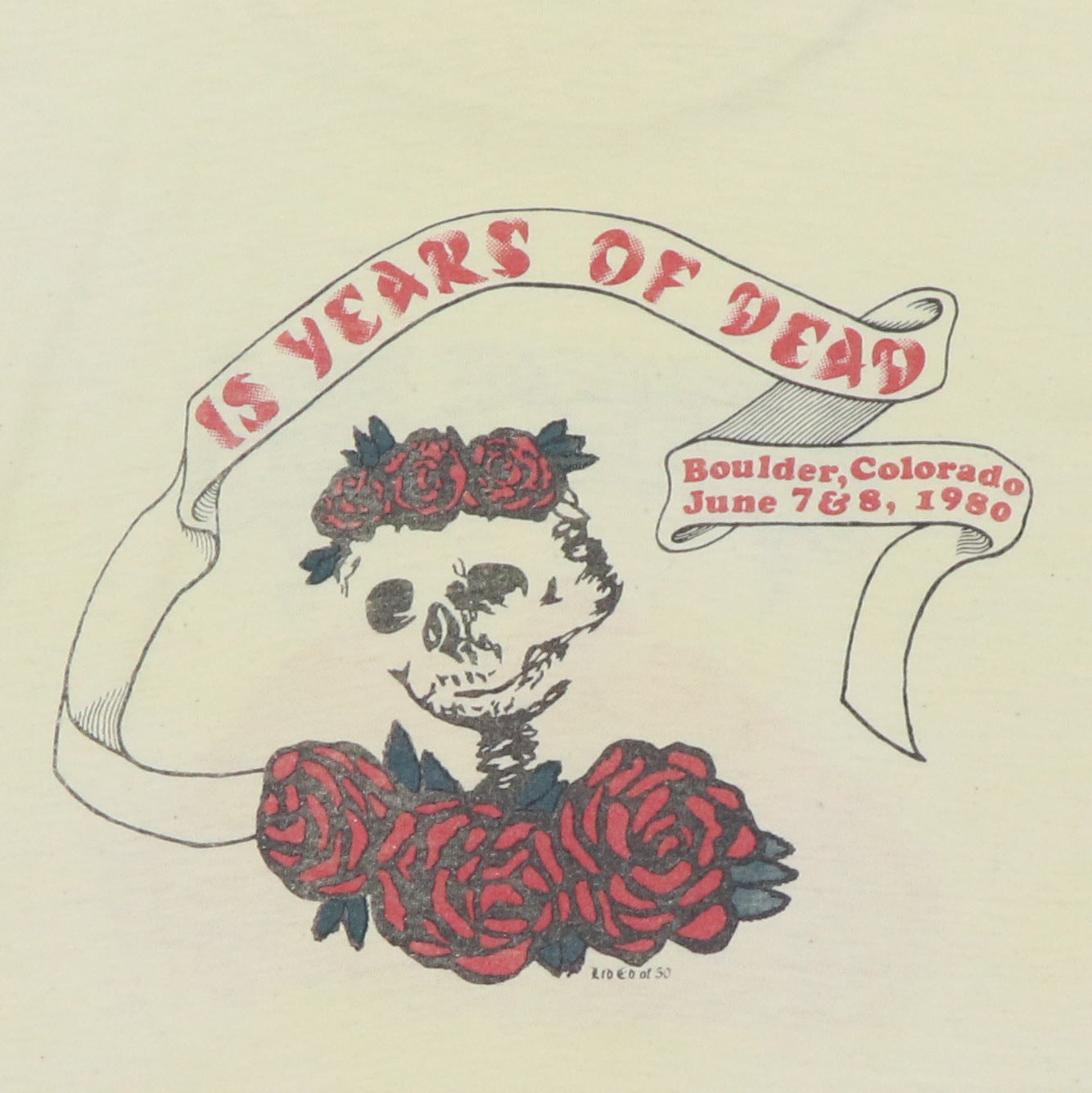 1980 Grateful Dead Colorado Concert Shirt