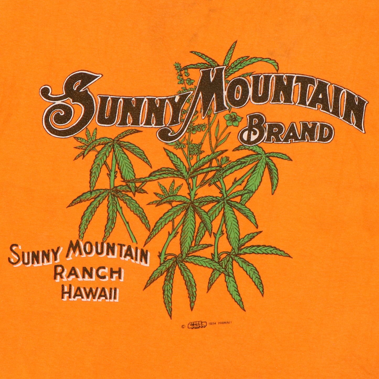 1974 Sunny Mountain Hawaii Brand Marijuana Shirt