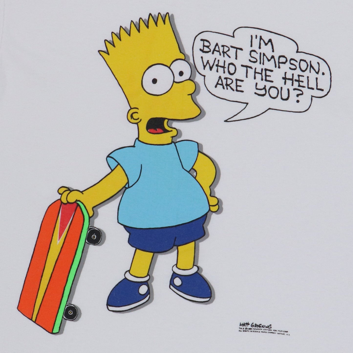 1989 The Simpsons Bart Simpson Who The Hell Are You Shirt