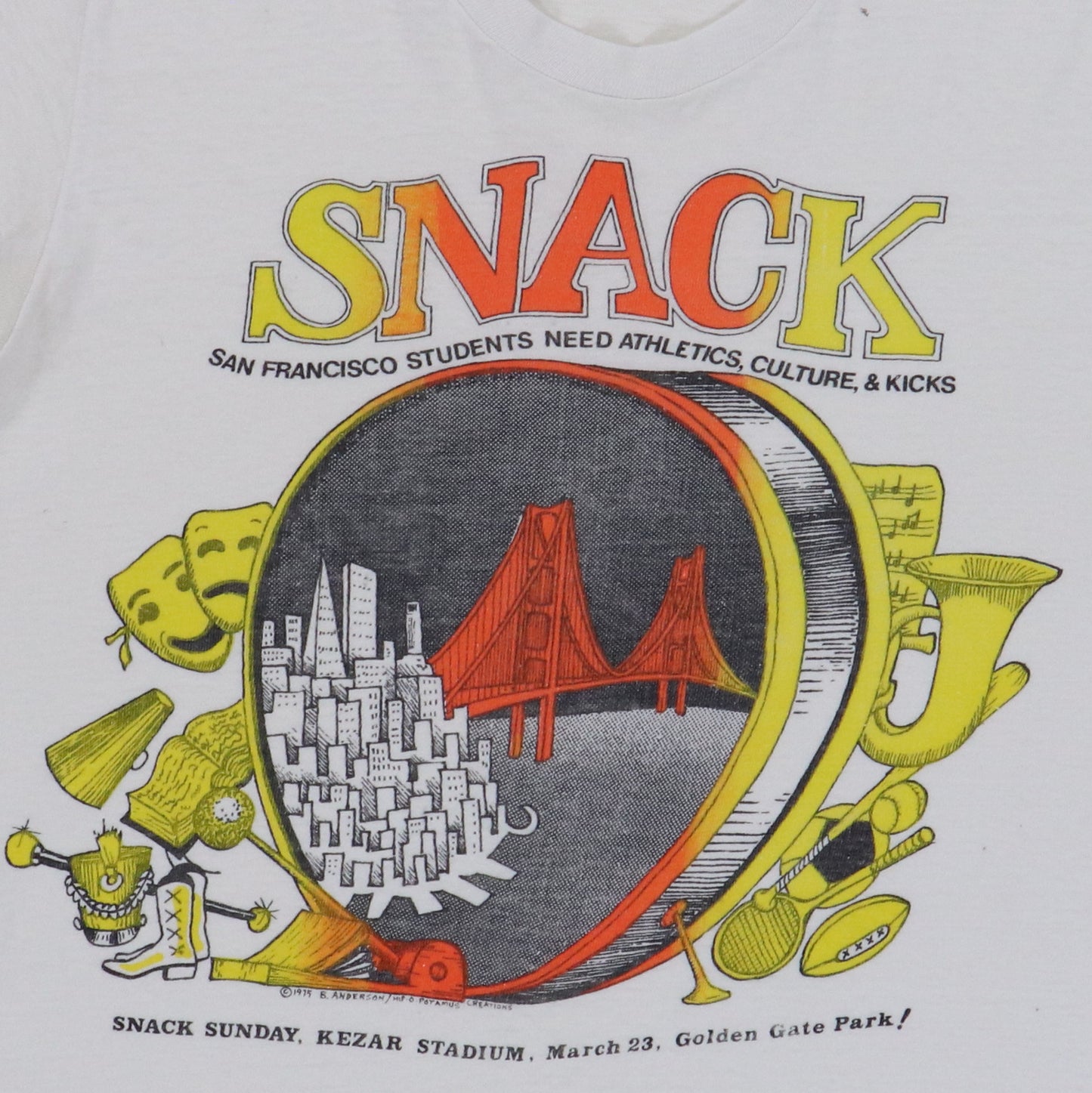 1975 Bill Graham Snack Charity Concert Shirt