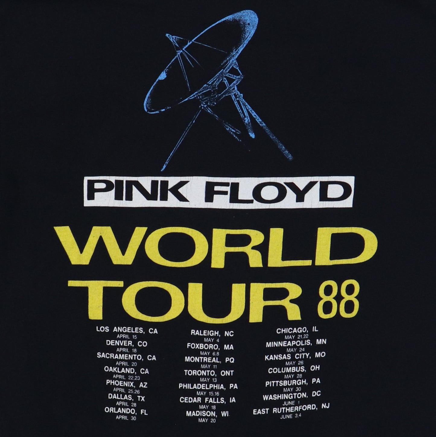 1987 Pink Floyd Momentary Lapse Of Reason Tour Shirt