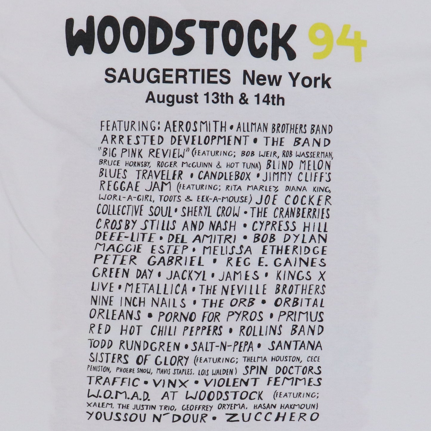 1994 Woodstock Music Festival Shirt