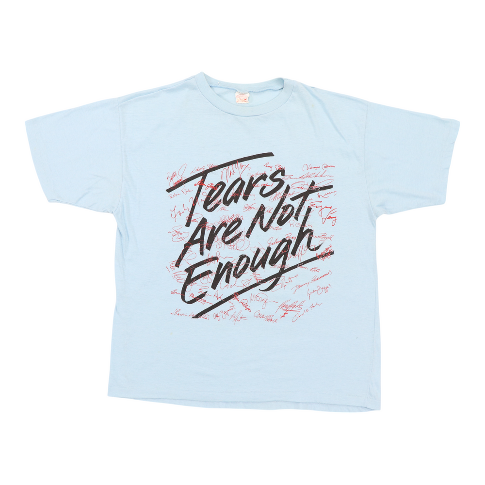 1985 Tears Are Not Enough Benefit Shirt