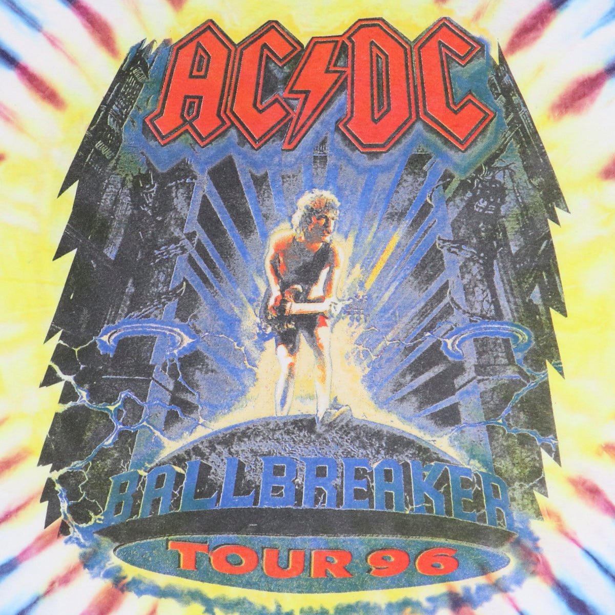 Factory ACDC 1996 Ballbreaker Tour Tie Dye Shirt