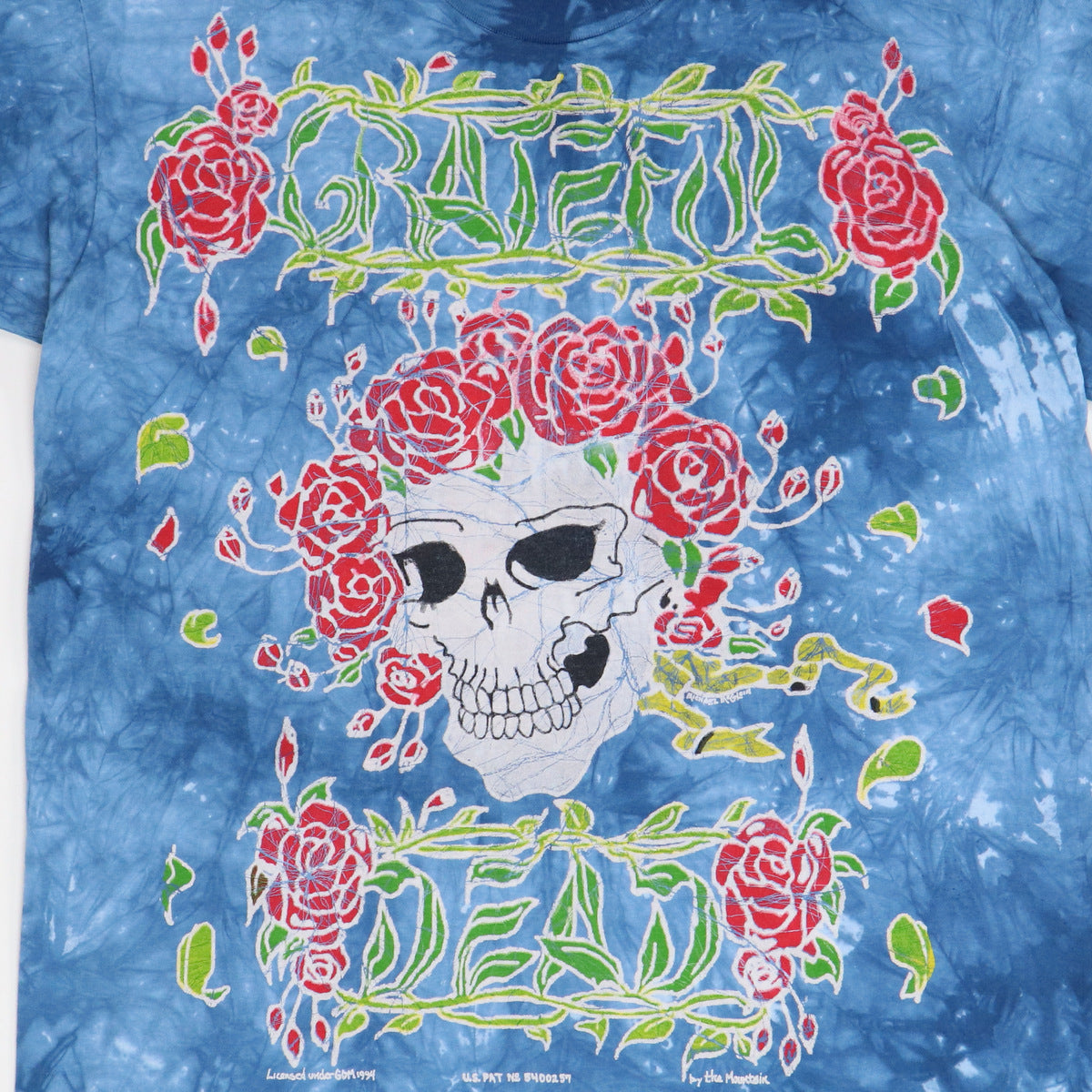 Wyco Vintage 1994 Grateful Dead Skull and Roses Tie Dye Shirt