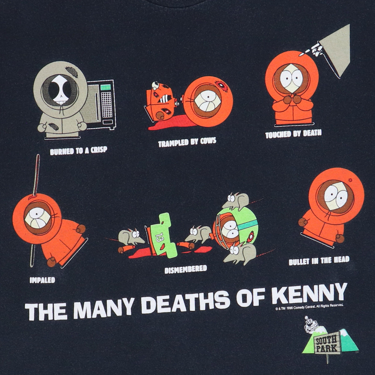 1998 The Many Deaths Of Kenny South Park Shirt