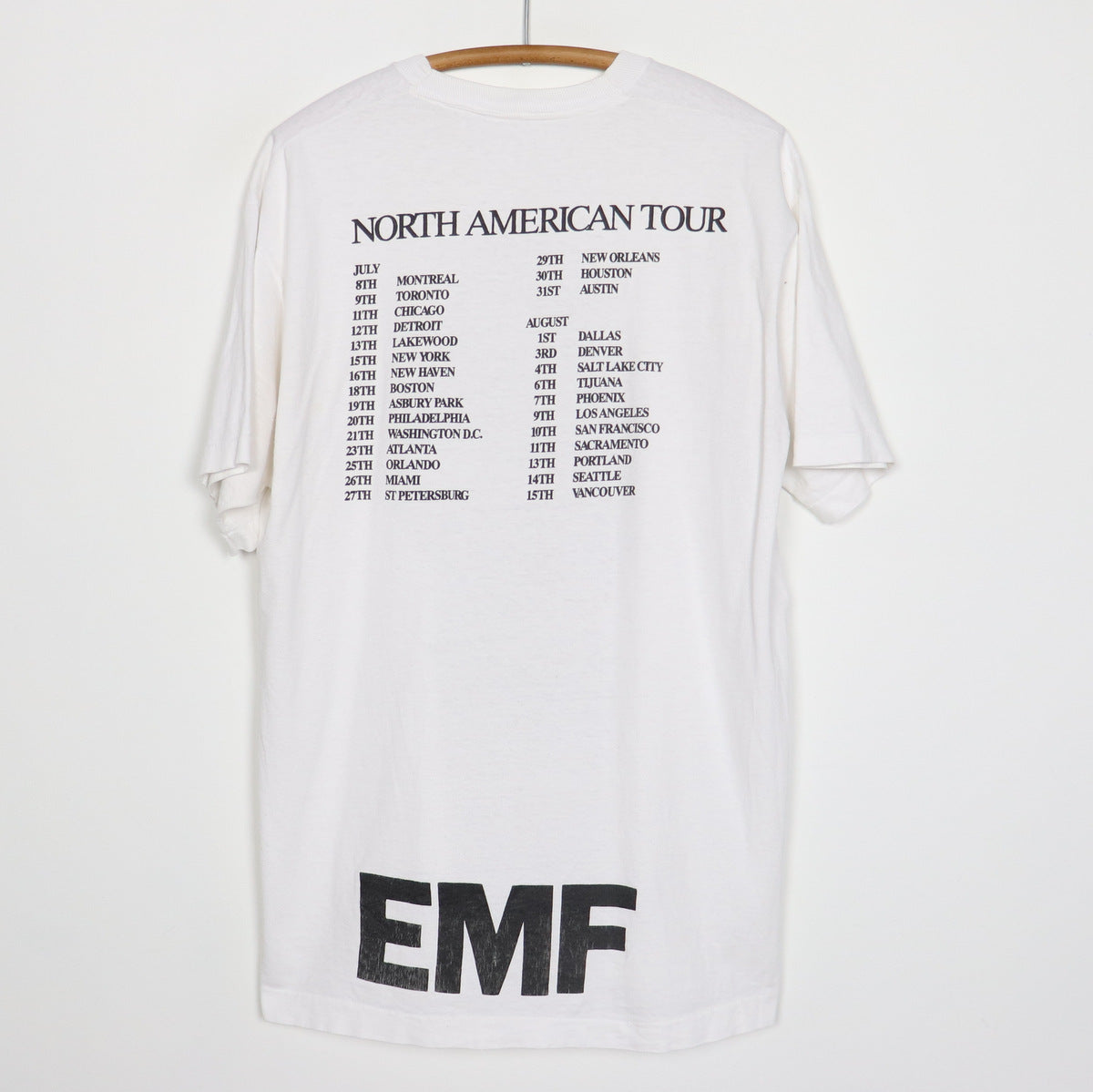 1991 EMF Schubert Dip Tour Shirt