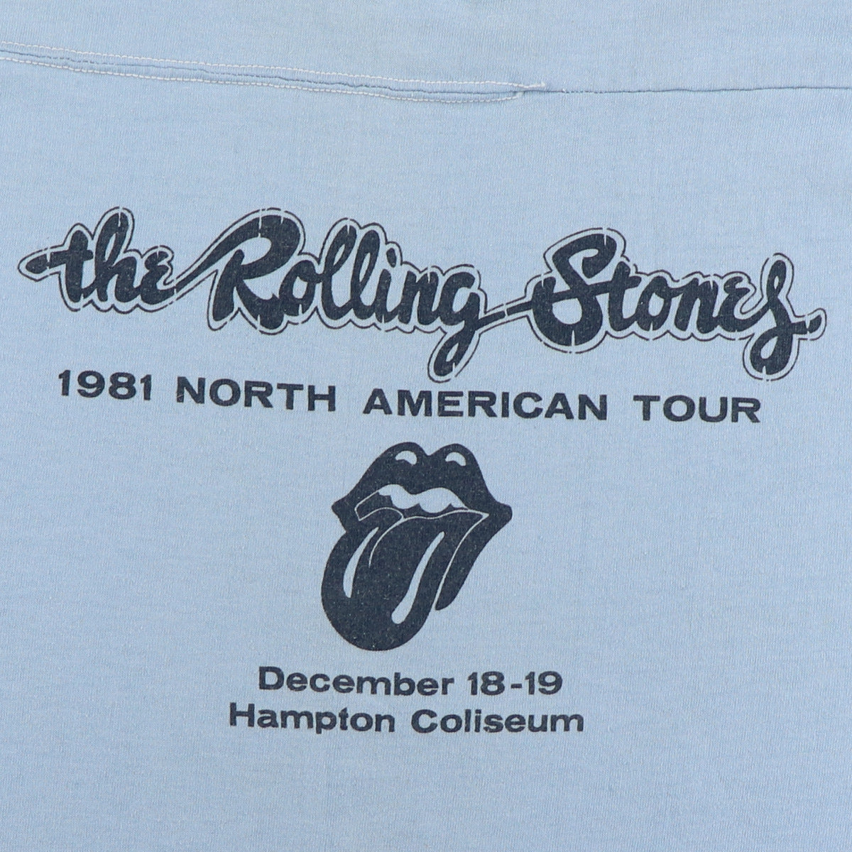 1981 Rolling Stones North American Tour Jersey Shirt