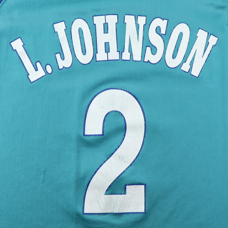 Vintage 90s Charlotte Hornets Larry Johnson NBA Basketball 