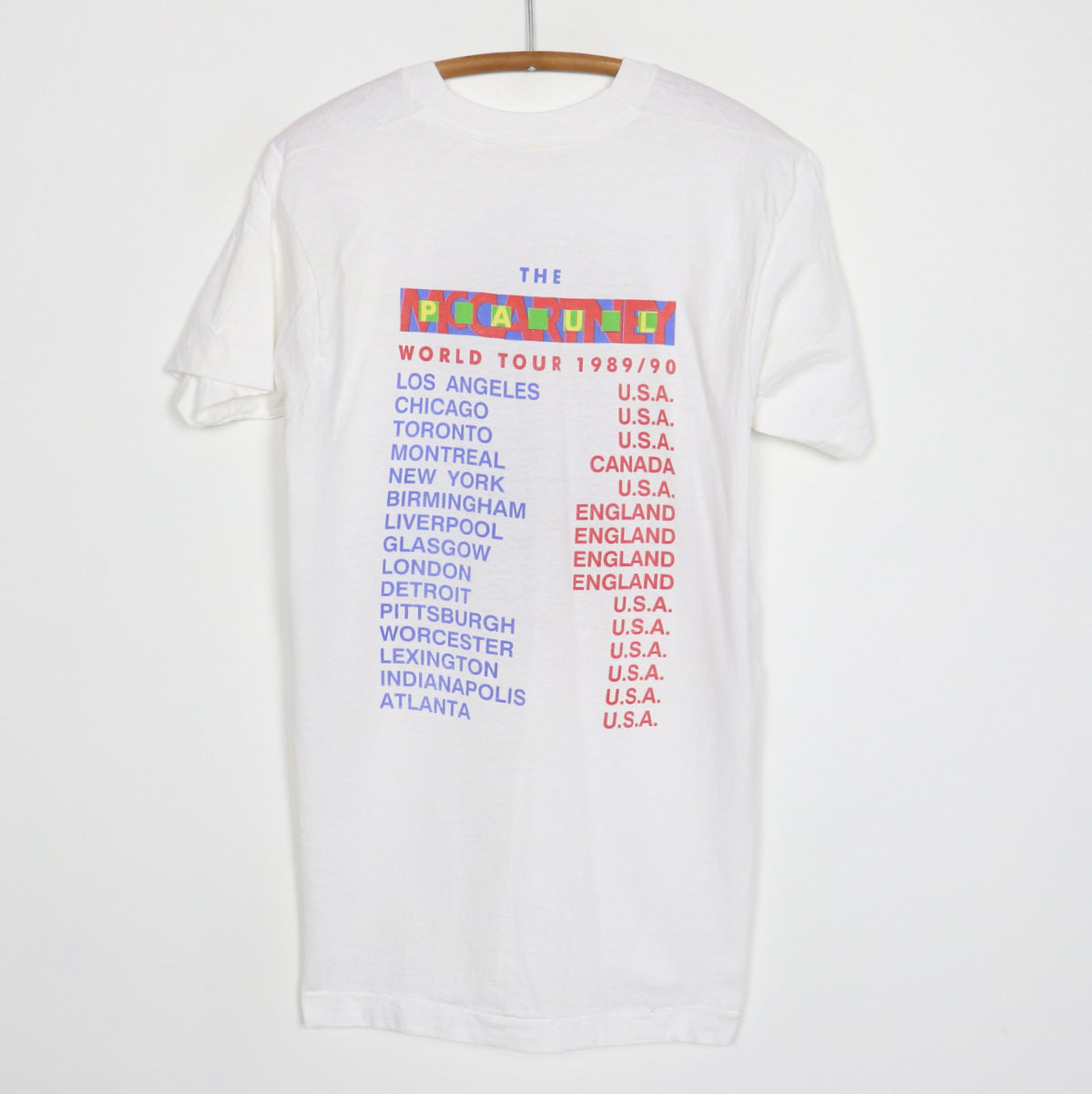 1989 Paul McCartney World Tour Shirt