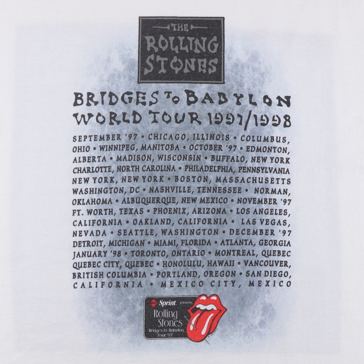 1997 Rolling Stones Bridges To Babylon Tour Shirt – WyCo Vintage