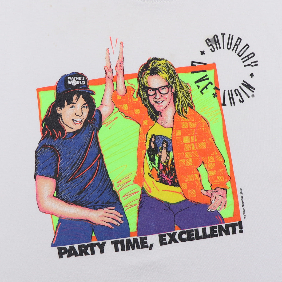 1991 Wayne's World Saturday Night Live Shirt