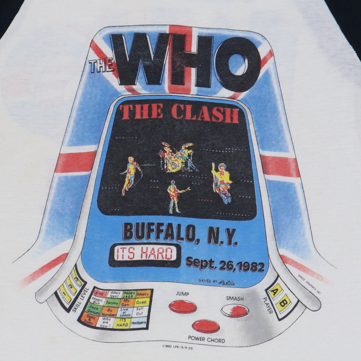 1982 The Who & The Clash Concert Jersey Shirt