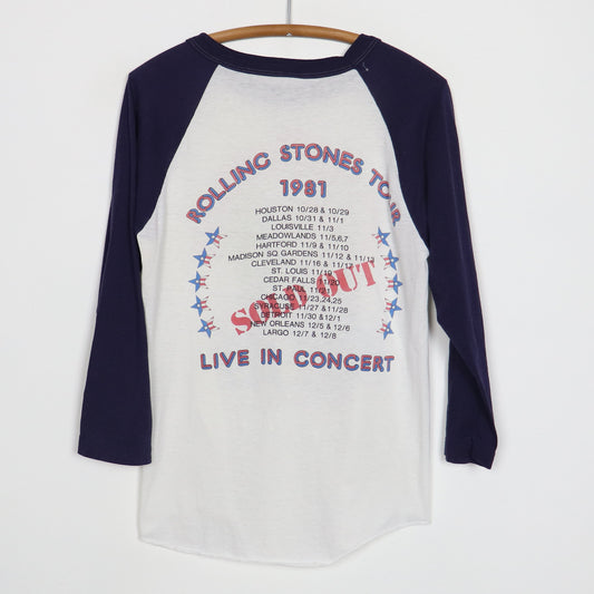 1981 Rolling Stones Live In Concert Tour Jersey Shirt