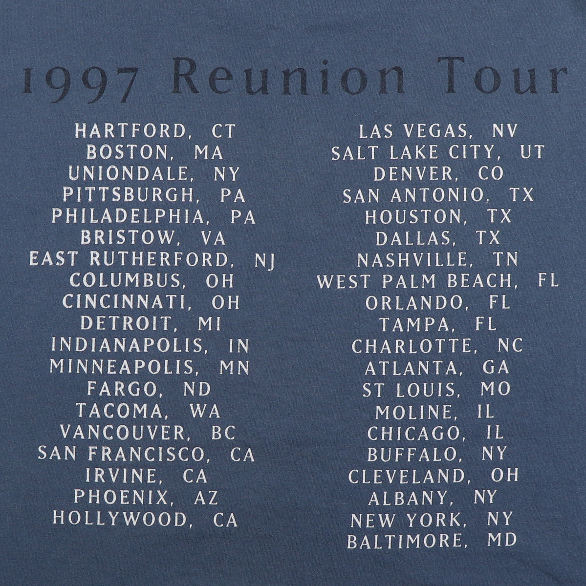 1997 Fleetwood Mac The Dance Reunion Tour Shirt