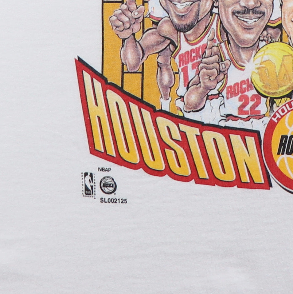 Wyco Vintage 1995 Houston Rockets Back to Back Champs NBA Shirt