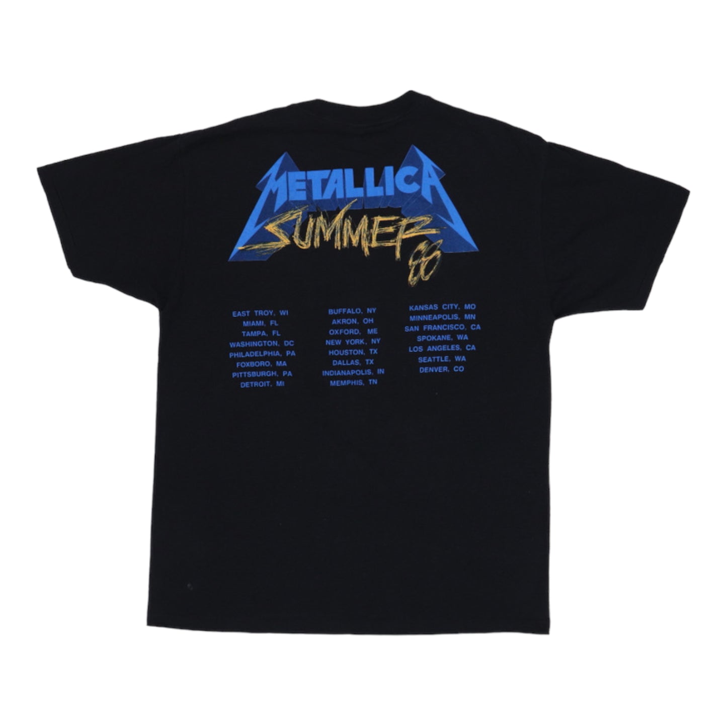 1988 Metallica Damaged Justice Summer Tour Shirt