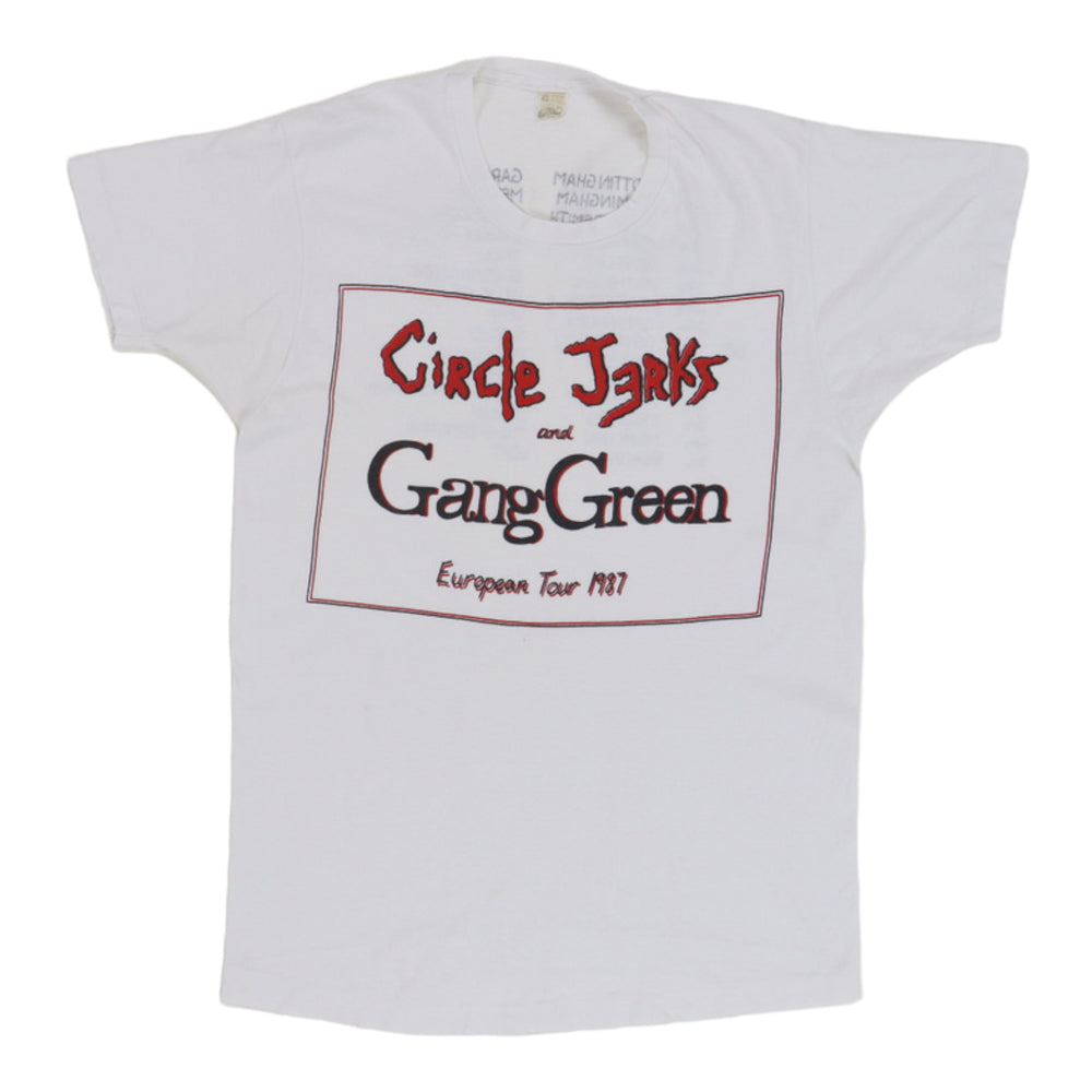 1987 Circle Jerks Gang Green European Tour Shirt