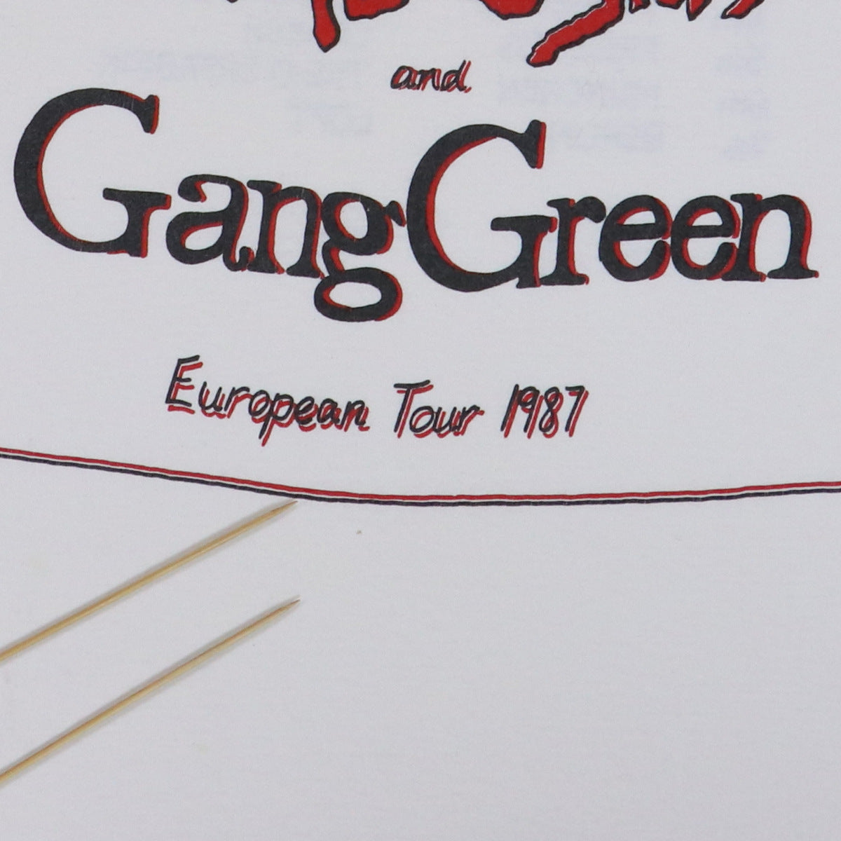 1987 Circle Jerks Gang Green European Tour Shirt