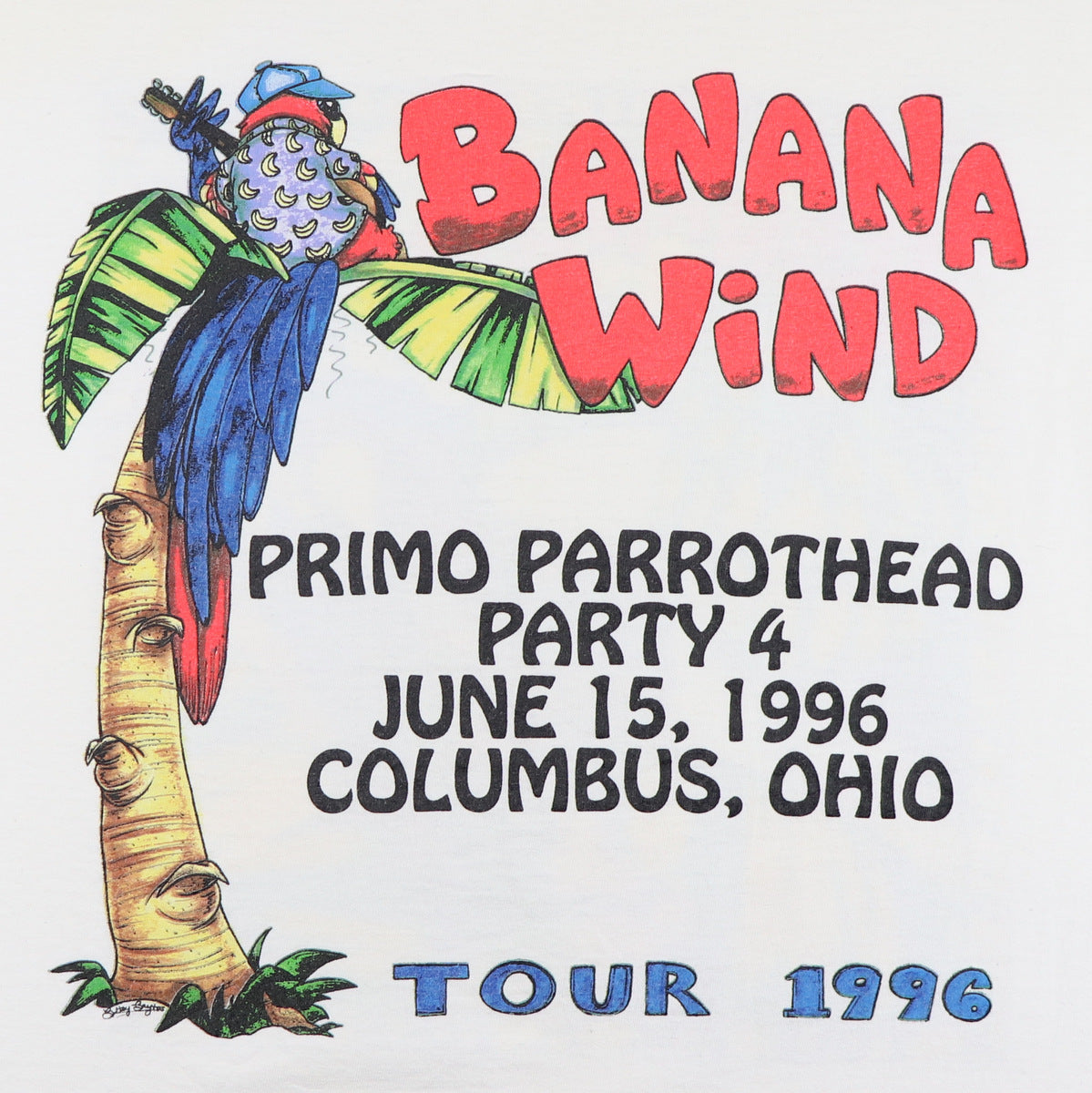 1996 Jimmy Buffett Banana Wind Tour Shirt