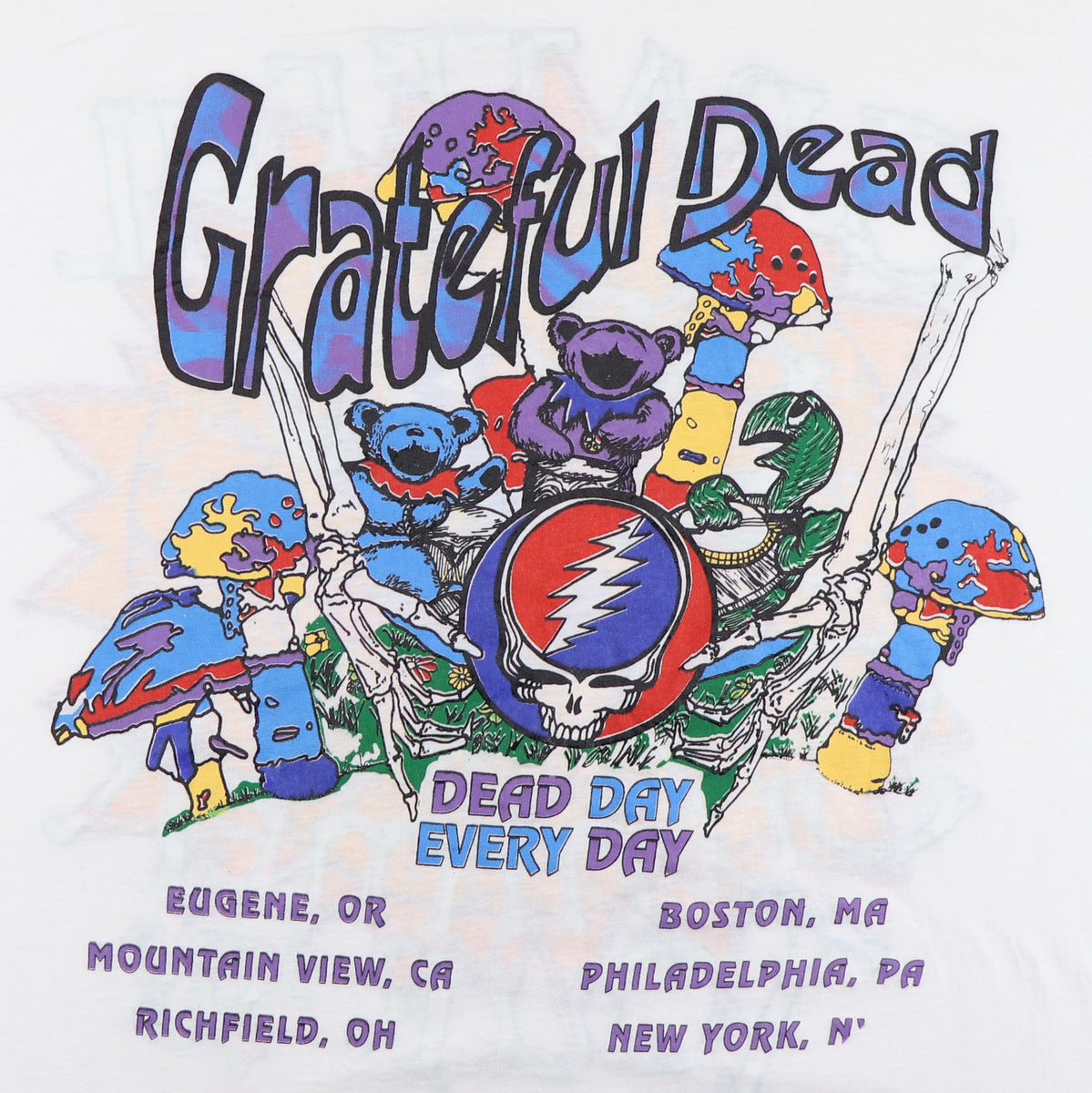 Grateful Dead 1993 Summer Tour With Tour Dates T Shirt - Hersmiles