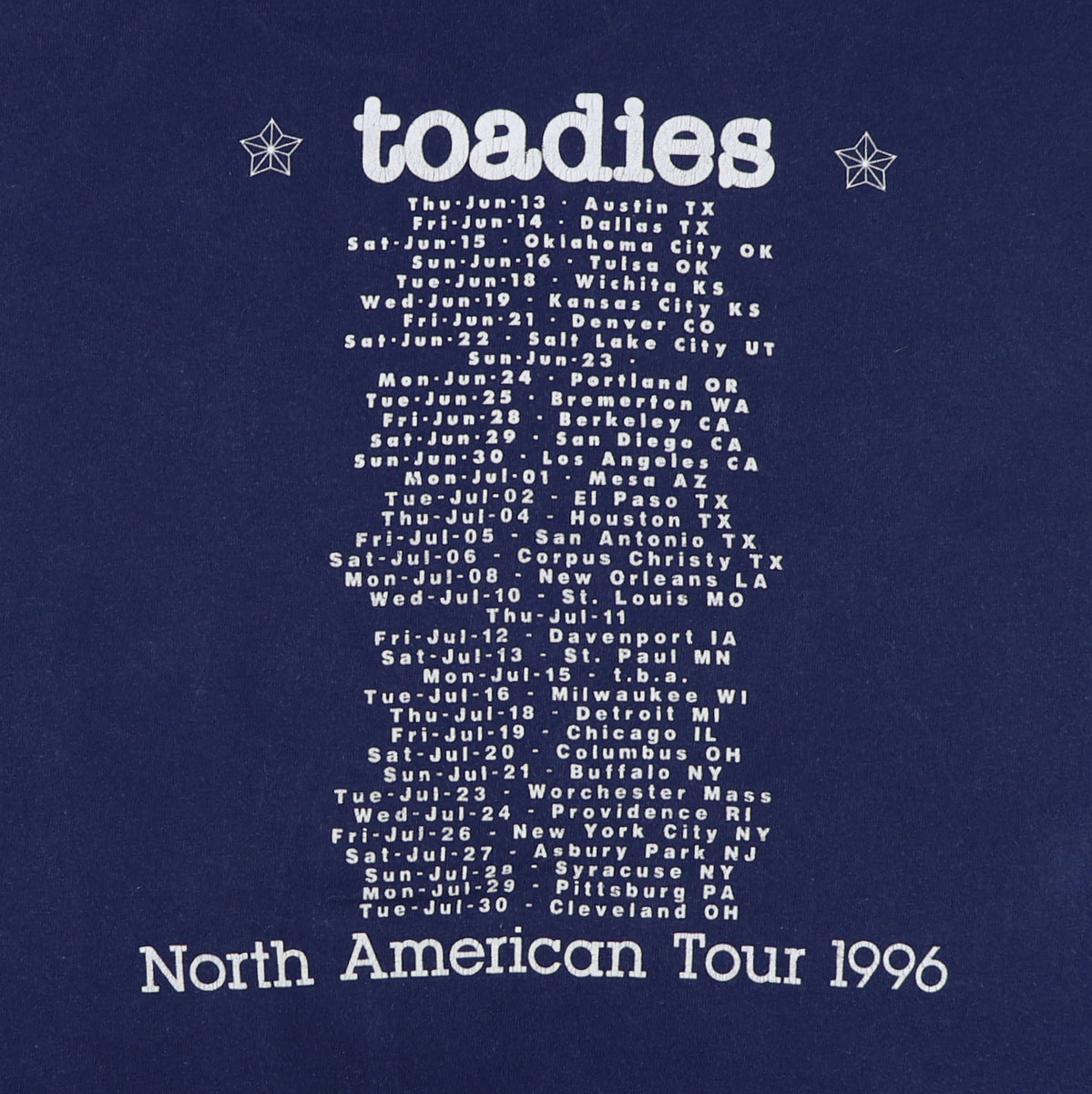 Vintage Toadies 1996 tour popular tee