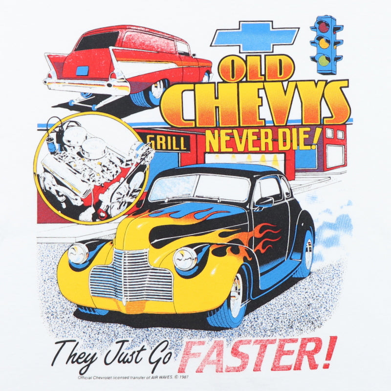 1987 Old Chevys Never Die They Just Go Faster Hot Rod Shirt