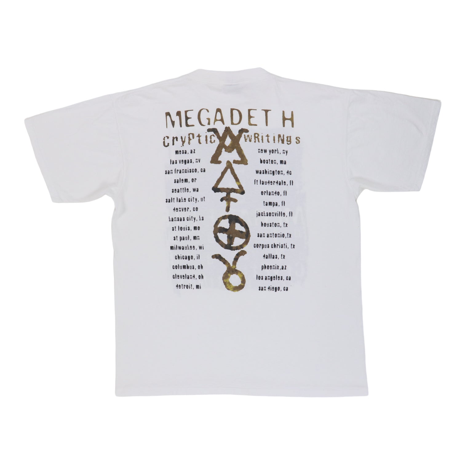 1997 Megadeth Cryptic Writings Tour Shirt – WyCo Vintage