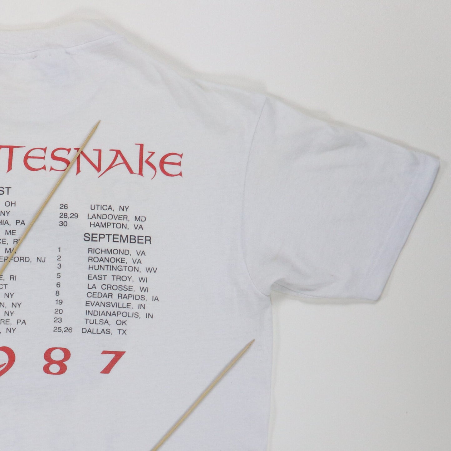 1987 Whitesnake Tour Shirt