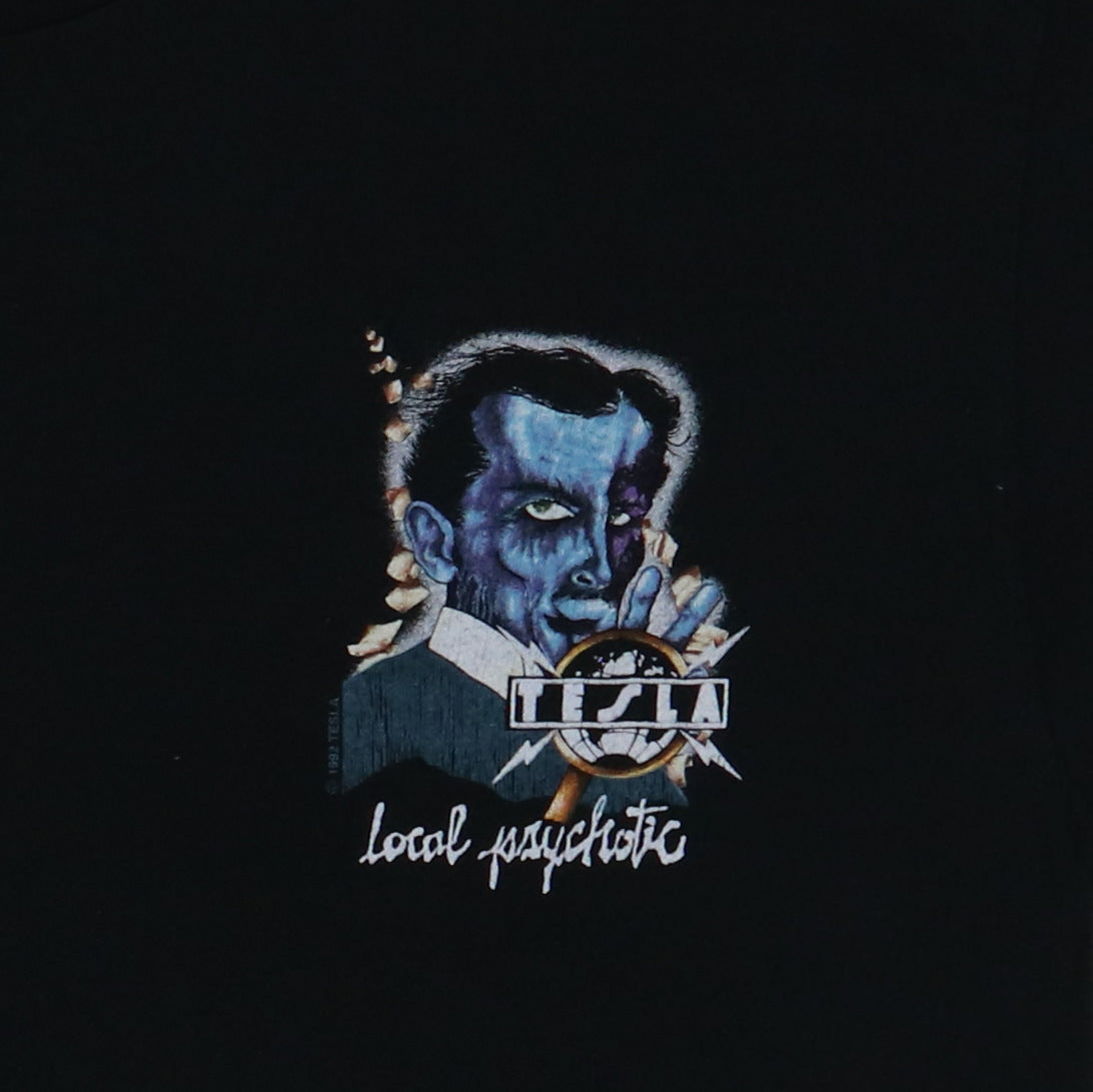 1992 Tesla Local Psychotic Crew Concert Shirt