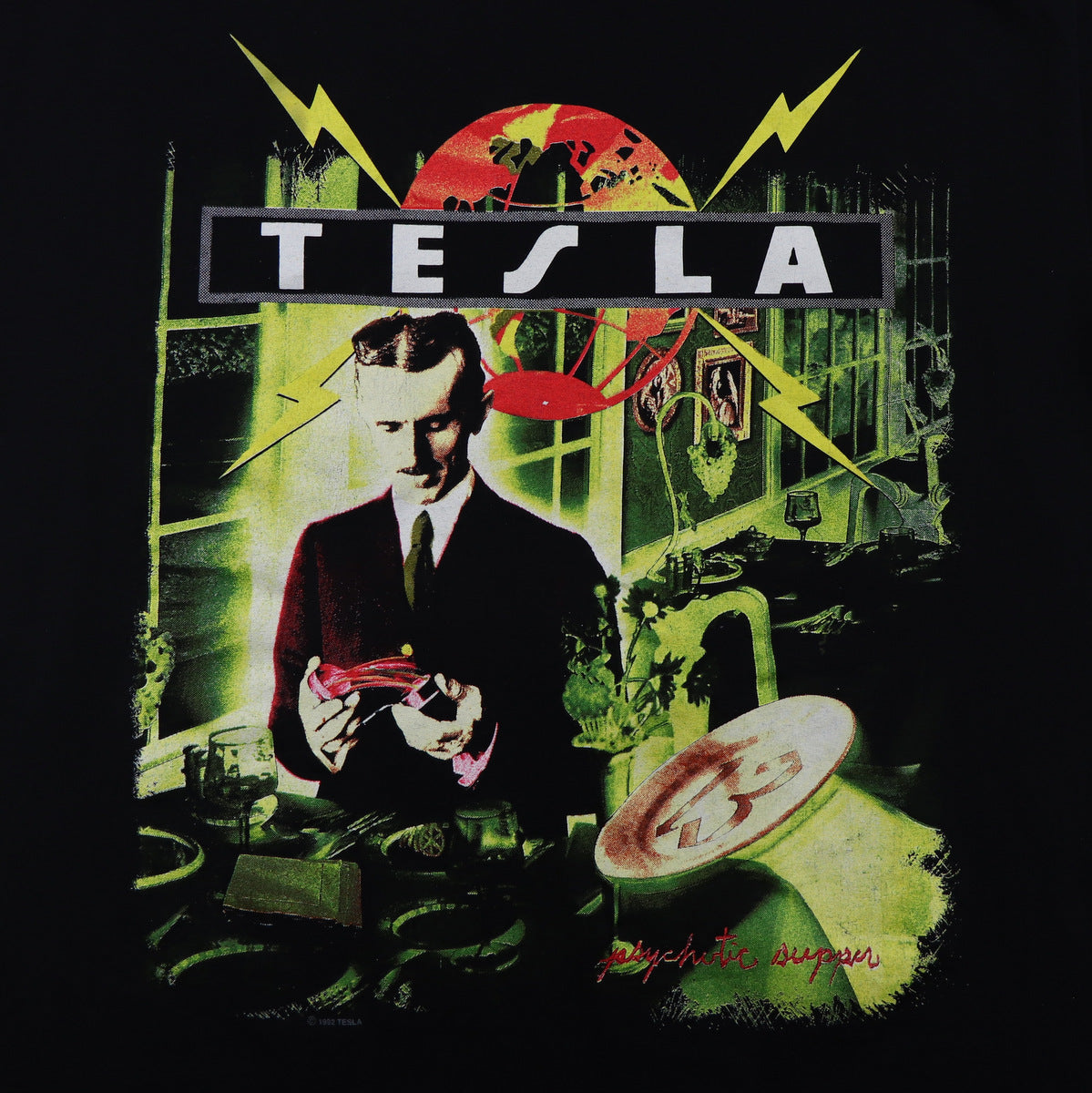 1992 Tesla Psychotic Supper Tour Shirt