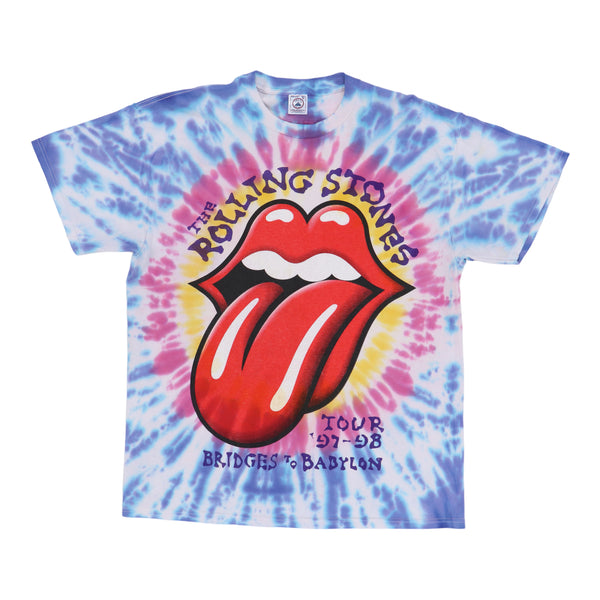 1997 Rolling Stones Bridges To Babylon Tie Dye Tour Shirt