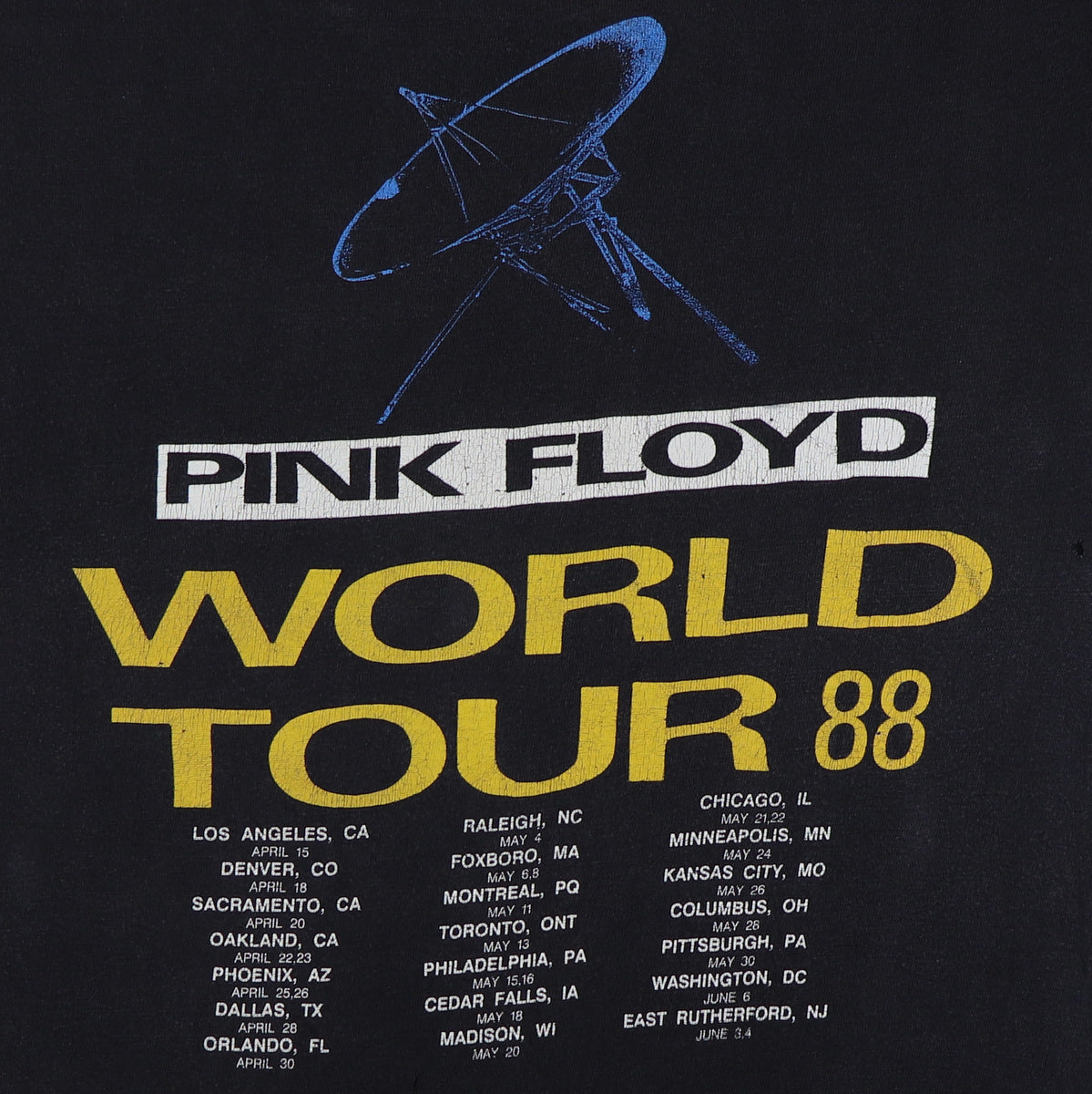 1988 Pink Floyd Momentary Lapse Of Reason World Tour Shirt