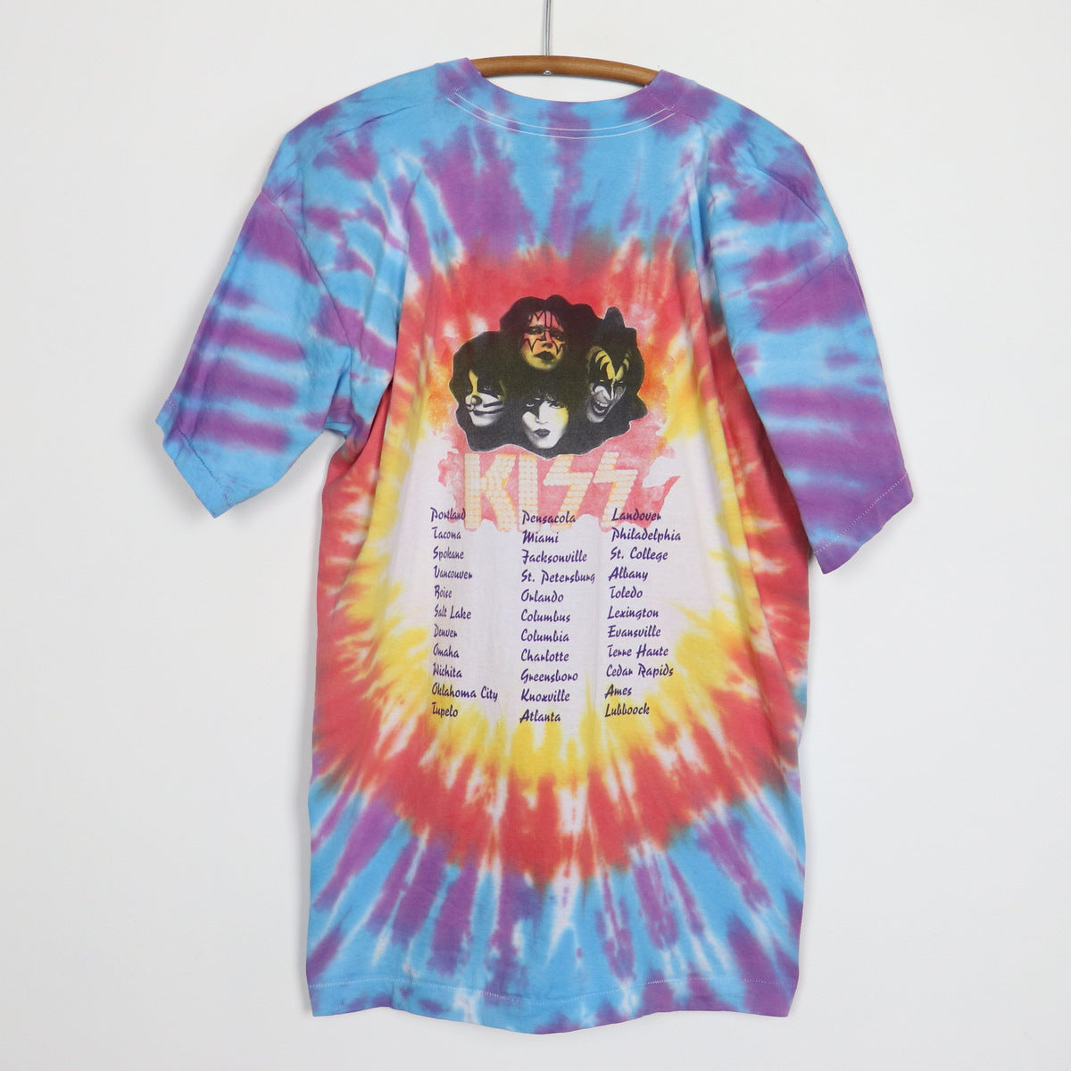 1996 Kiss Reunited & Rockin Tour Tie Dye Shirt