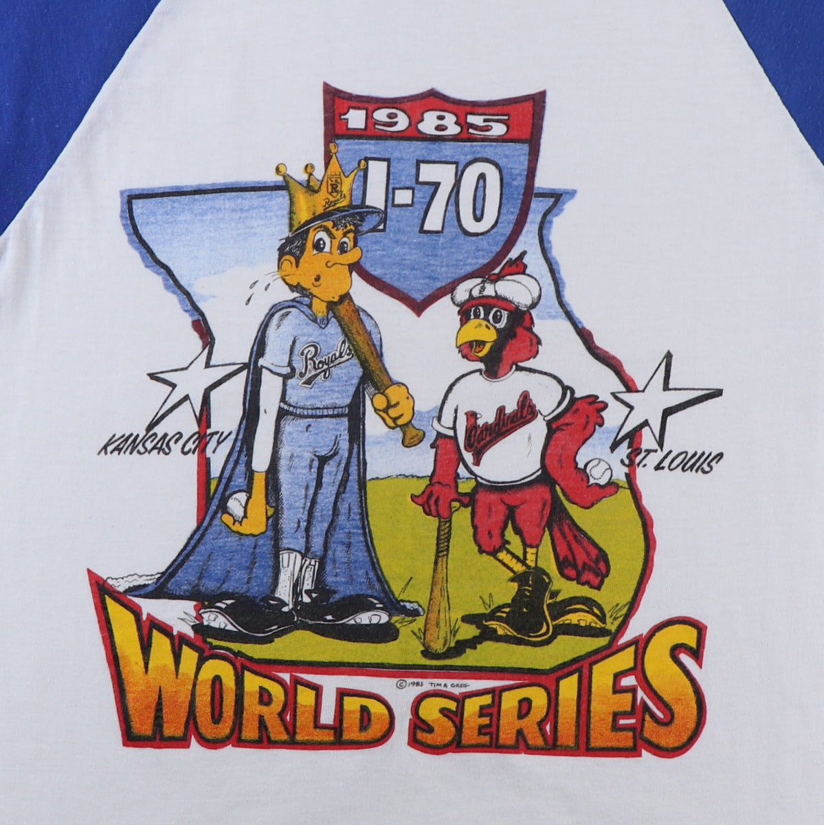 Vintage 1985 Kansas City Royals World Series Shirt Size 