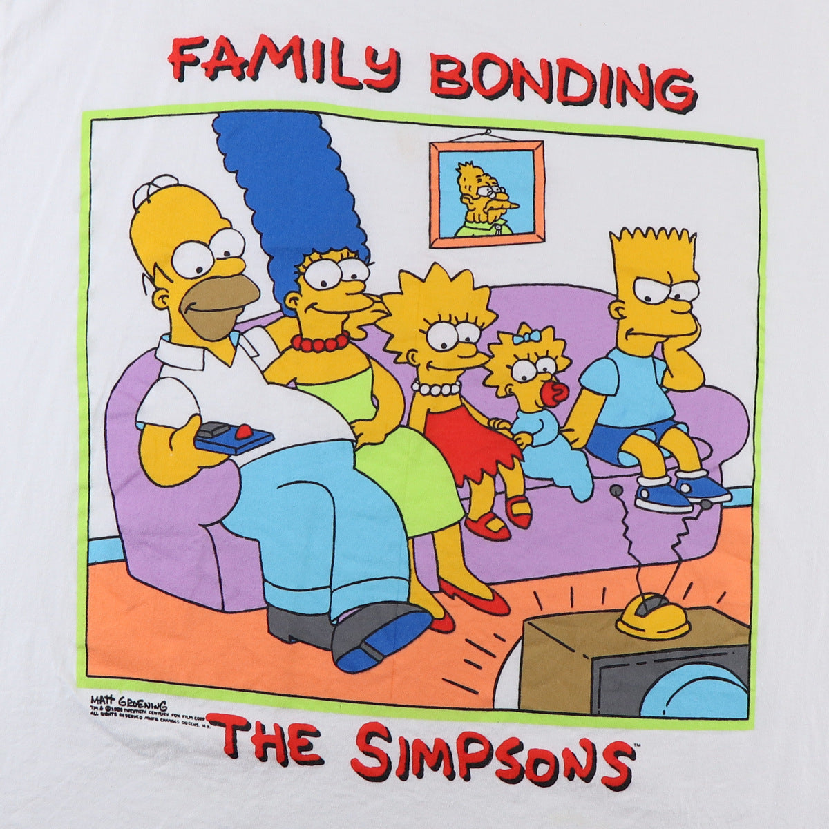 1989 The Simpsons Family Bonding Shirt