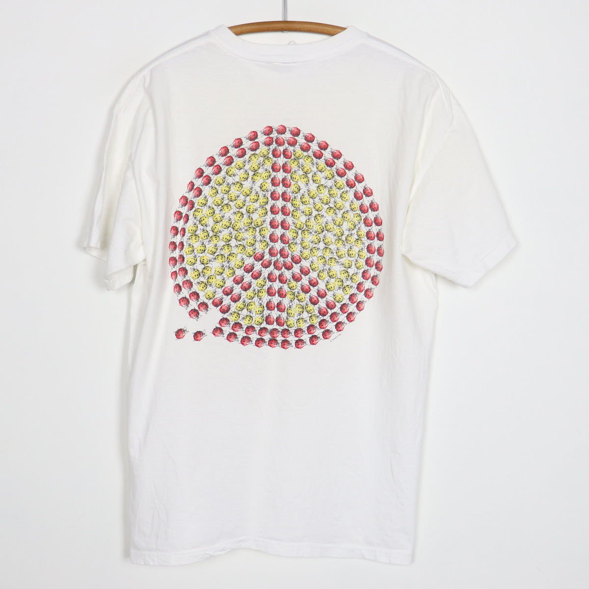 1990s Human-i-tees Lady Bugs Peace Sign Shirt