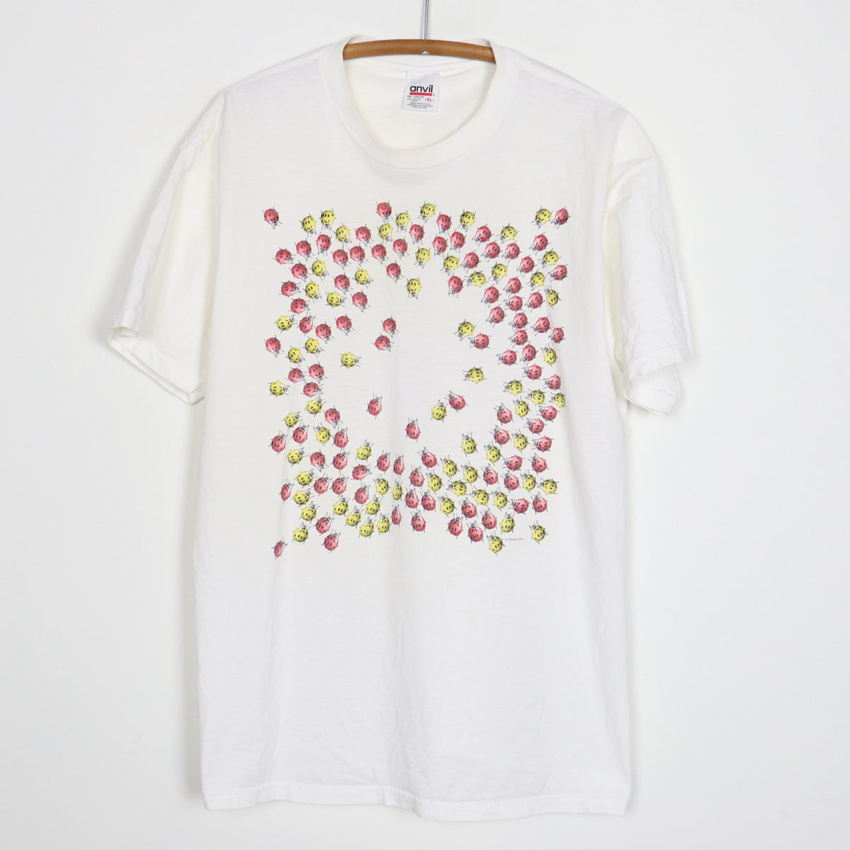 1990s Human-i-tees Lady Bugs Peace Sign Shirt