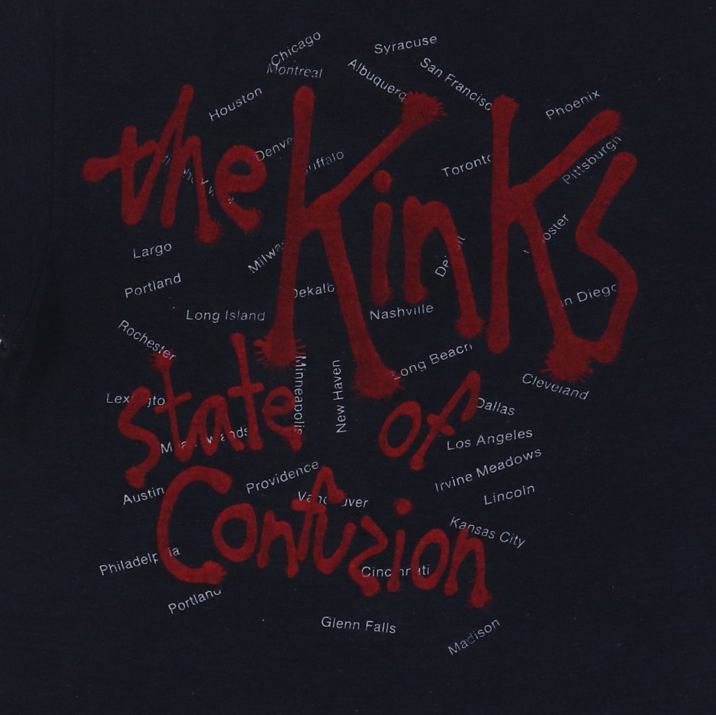 1983 The Kinks State Of Confusion Tour Shirt