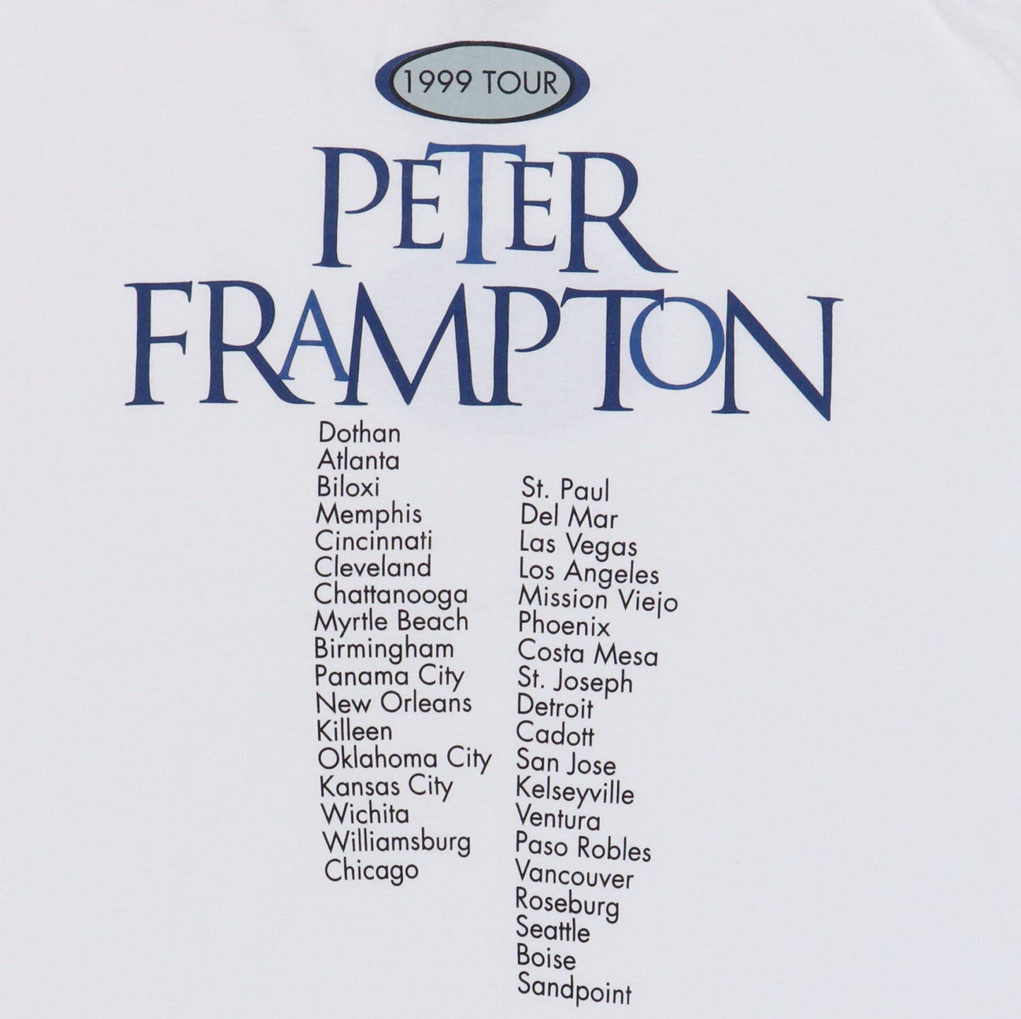 1999 Peter Frampton Tour Shirt