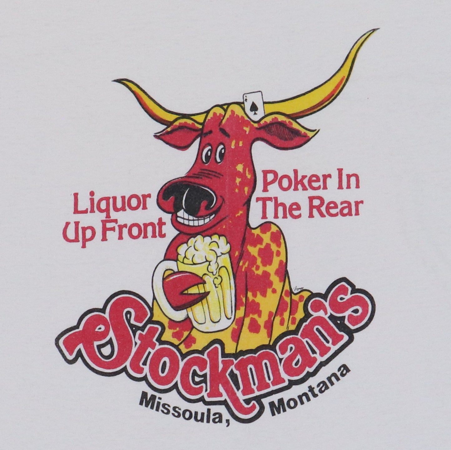 1980s Stockman's Liquor Up Front Poker In The Rear Shirt