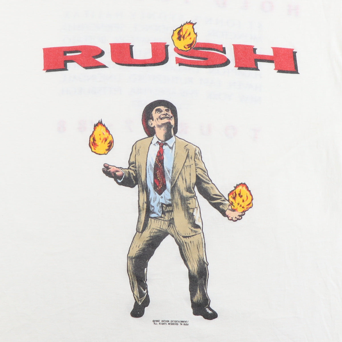 1987 Rush Hold Your Fire Tour Shirt