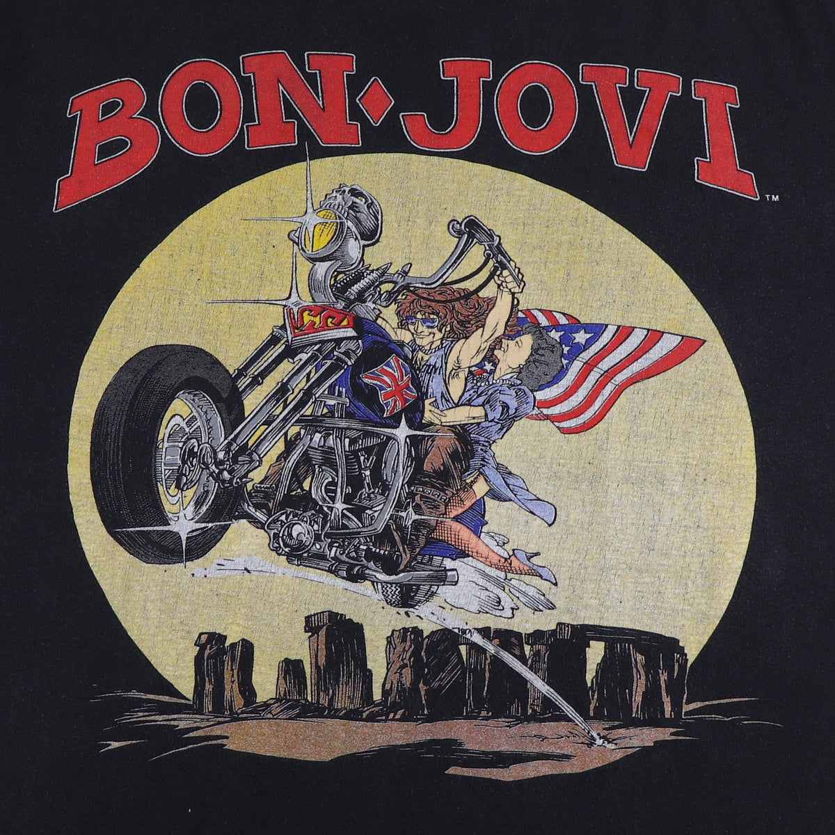 1989 Bon Jovi Sworn To Fun Milton Keynes Concert Shirt