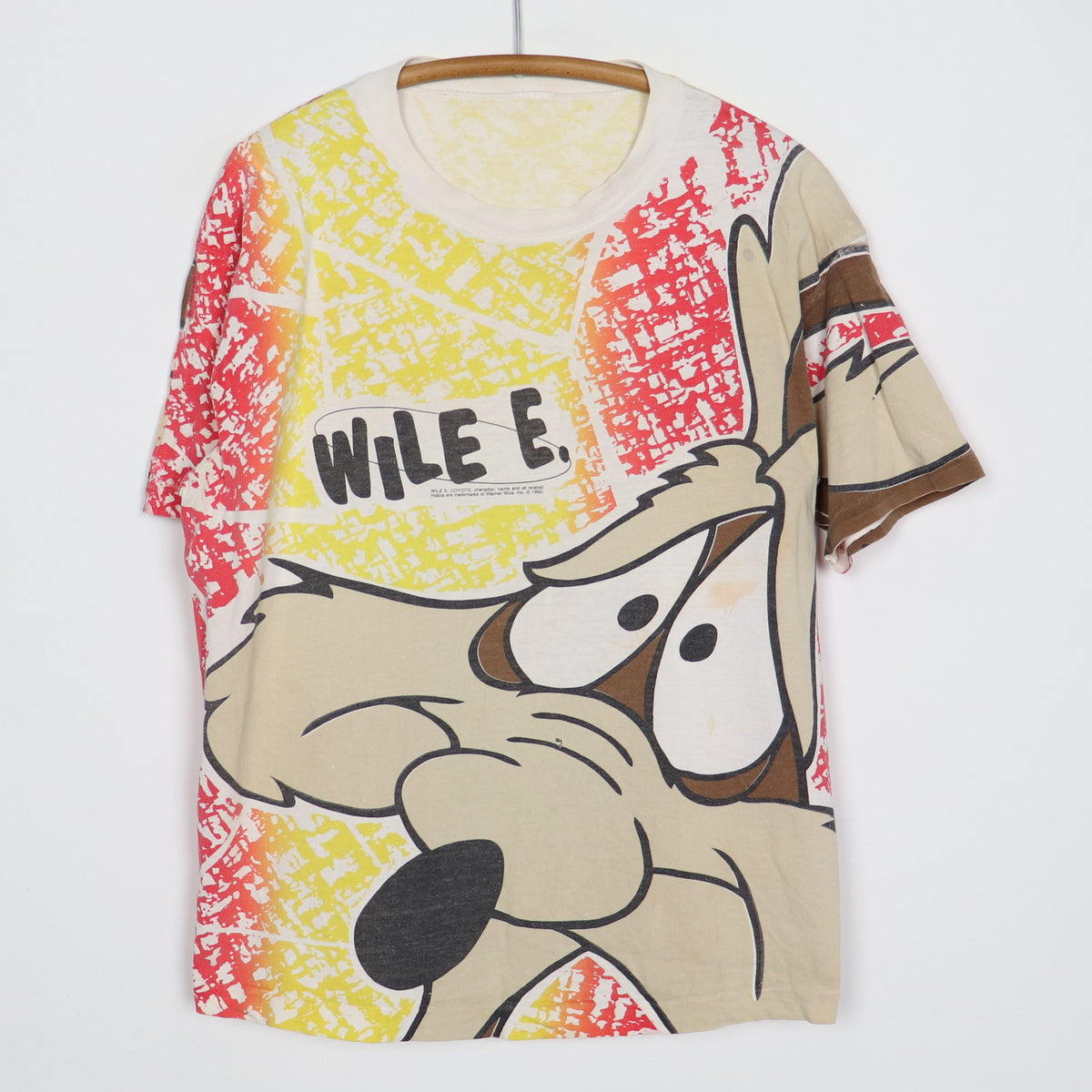 1992 Wile E Coyote Warner Brothers All Over Print Shirt